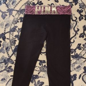 PINK sequin foldover leggings
